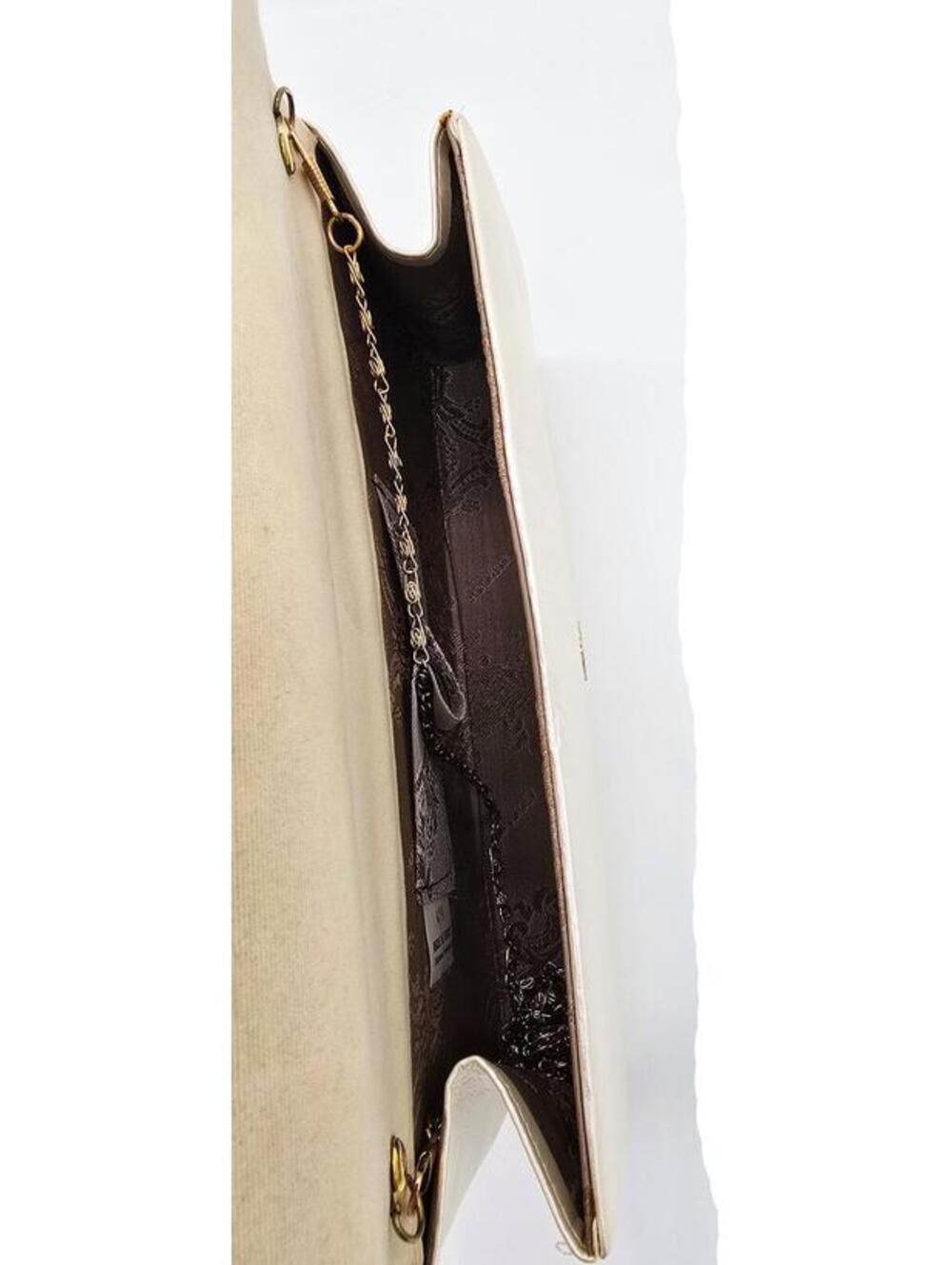 Elegant Cream Clutch Purse with Gold Chain and Accent - Picture 8 of 8